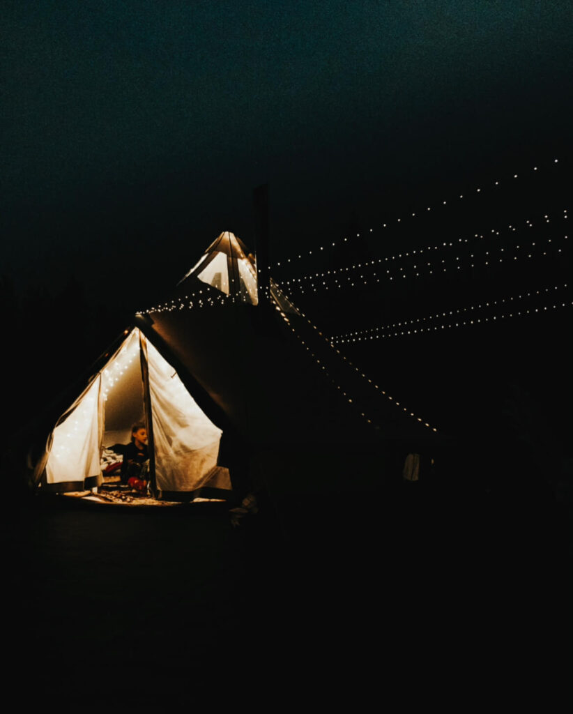 Bell Tent at Nighttime
